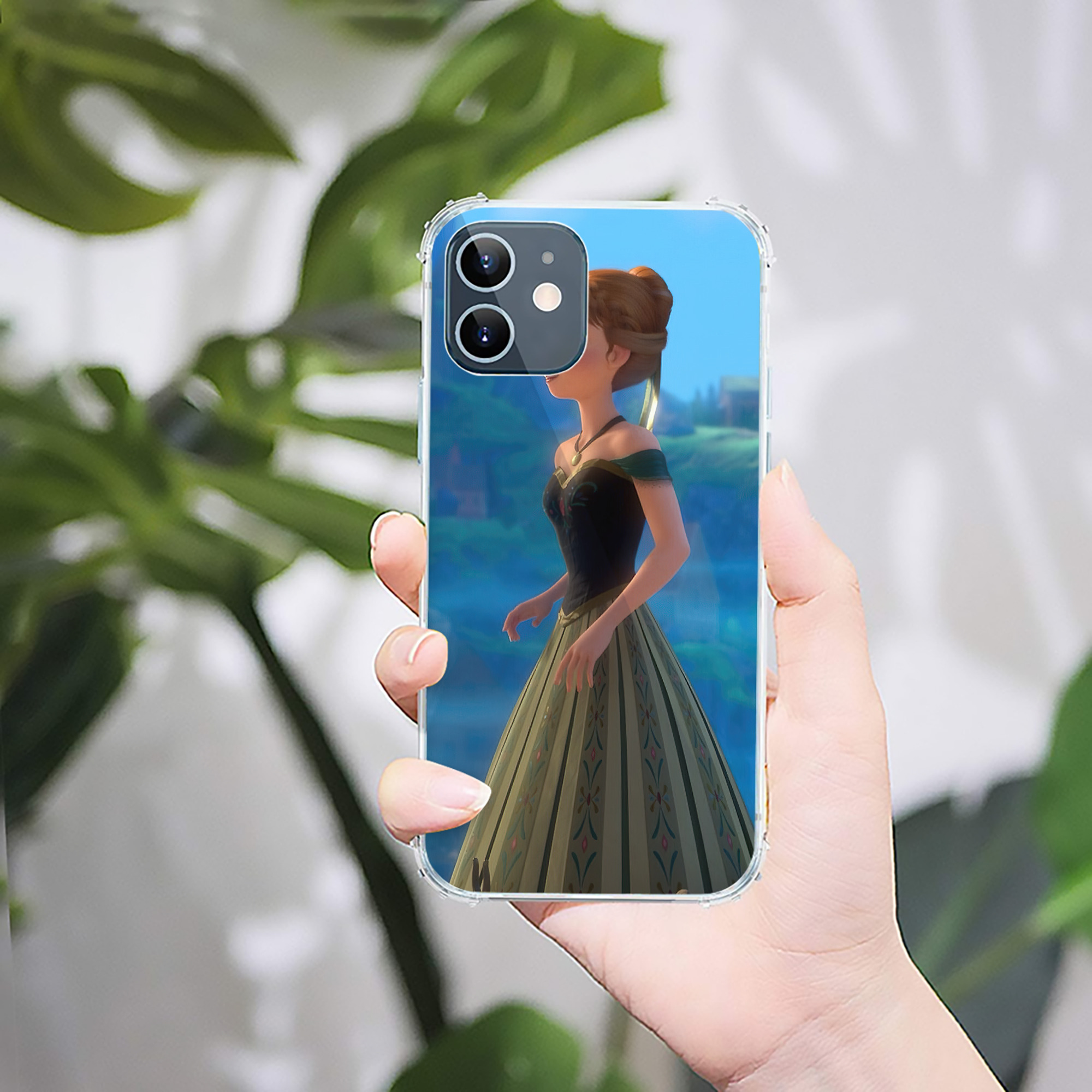 （画像用） アナと雪の女王 アンナ エルサ Frozen Anna Elsa 【iPhone 12シリーズ対応】透明スマホケース（クリアソフトケース）